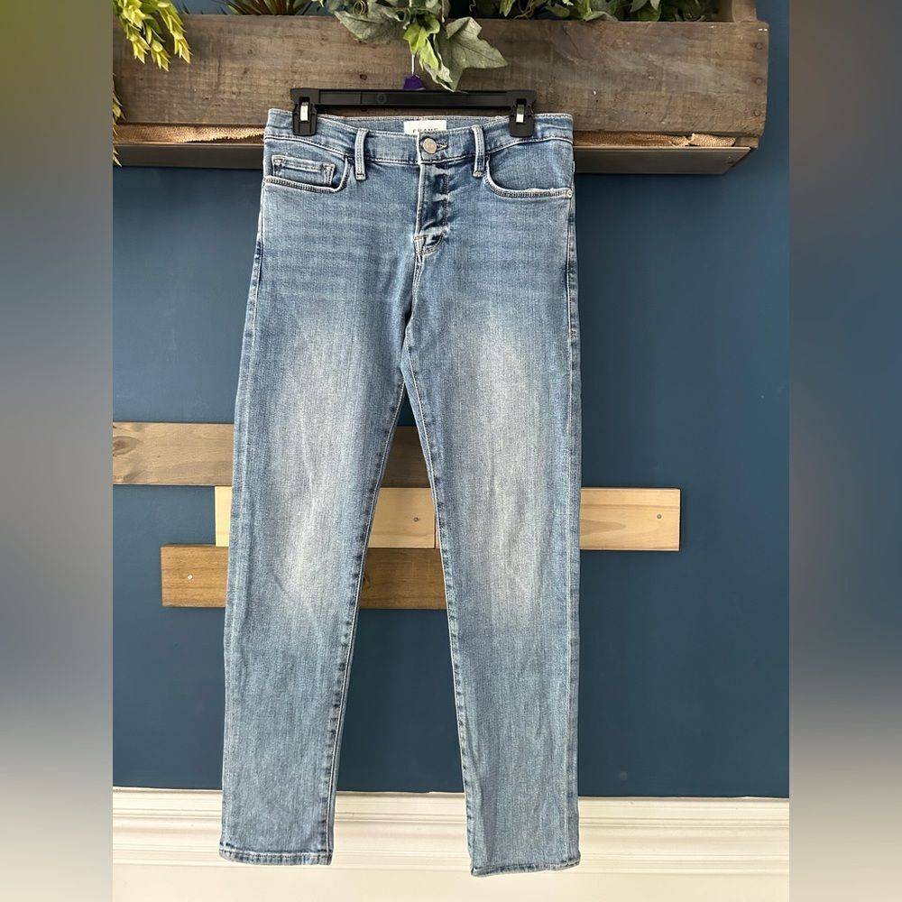 Frame Jeans Le Garçon Blue Skinny Jeans 26